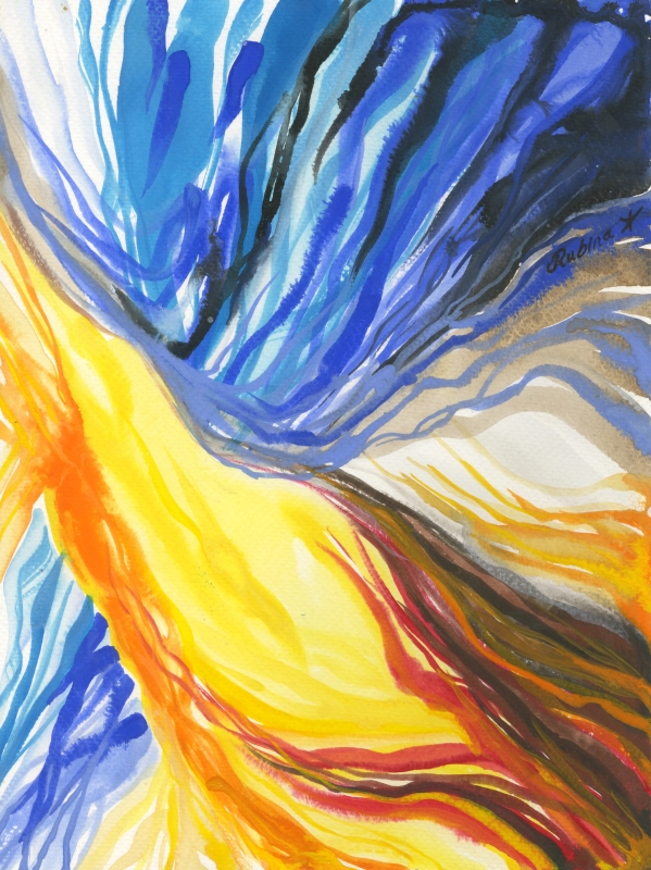 Fire and Ice by artist Rubina Anjum